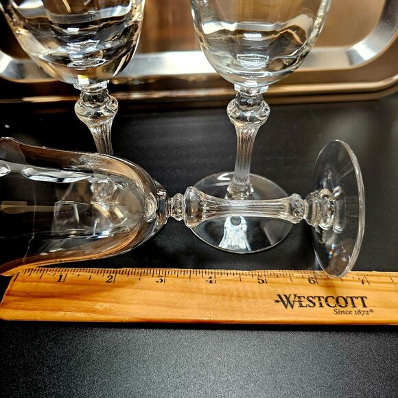 3 TiffinFranciscan Encanto Claret Wine Glasses 6.25" optic art nouveau cocktail - Picture 5 of 10